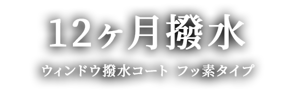 12ヶ月効果持続「ウィンドウ撥水コートフッ素タイプ」